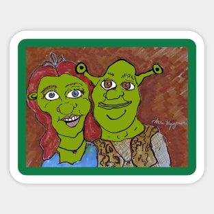 Shrek and Princess Fiona Sticker